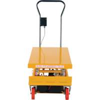 DC Powered Hydraulic Scissor Lift Elevating Cart, Steel, 39-3/4" L x 20-1/2" W, 1000 lbs. Capacity Superchem Industries