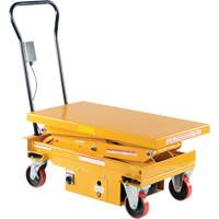 DC Powered Hydraulic Scissor Lift Elevating Cart, Steel, 39-3/4" L x 20-1/2" W, 1000 lbs. Capacity Superchem Industries
