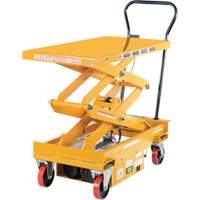 DC Powered Hydraulic Scissor Lift Elevating Cart, Steel, 39-3/4" L x 20-1/2" W, 1000 lbs. Capacity Superchem Industries