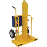 Welding Cylinder Torch Cart, Foam-Filled Wheels, 24" W x 19-1/2" L Base, 500 lbs. Superchem Industries