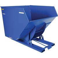 Self-Dumping Hopper, Steel, 4 cu.yd., Blue Superchem Industries