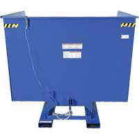 Self-Dumping Hopper, Steel, 4 cu.yd., Blue Superchem Industries