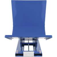 Open Sided Hopper, Steel, 1 cu.yd., Blue Superchem Industries