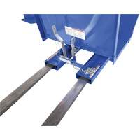 Open Sided Hopper, Steel, 1 cu.yd., Blue Superchem Industries