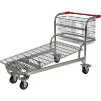 Chariot en treillis emboîtable, Acier, 28-3/4" x 37-1/16" x 59-5/8", Capacit&eacute; 275 lb Superchem Industries