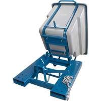 Self-Dumping Hopper, Polyethylene, 5/8 cu.yd., Grey Superchem Industries