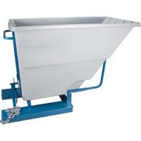 Self-Dumping Hopper, Polyethylene, 1-1/10 cu.yd, Grey Superchem Industries