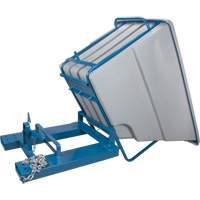 Self-Dumping Hopper, Polyethylene, 1-1/10 cu.yd, Grey Superchem Industries
