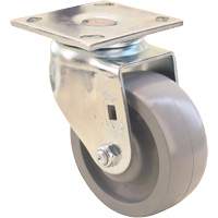 Max9 Caster, Swivel, 5" (127 mm), Envirothane Grey-WOW, 1000 lbs. (453.6 kg.) Superchem Industries