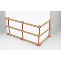 ProGuards Temporary Guard Rail Posts, 8" W x 39" H, Orange Superchem Industries