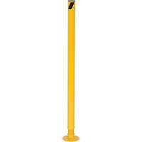 Spring Loaded Bollard, Steel, 42" H x 2-1/8" W, Yellow Superchem Industries