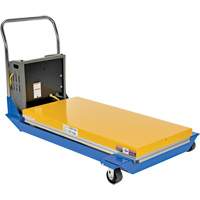 DC Powered & Manual Scissor Lift Table, Steel, 48" L x 24" W, 1000 lbs. Capacity Superchem Industries