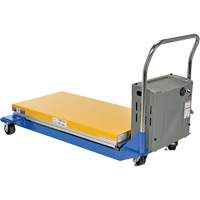 DC Powered & Manual Scissor Lift Table, Steel, 48" L x 24" W, 1000 lbs. Capacity Superchem Industries