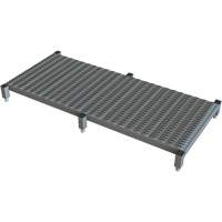 Adjustable Height One-Step Work Platform, 24" W x 59" D, 800 lbs. Capacity, All-Welded Superchem Industries