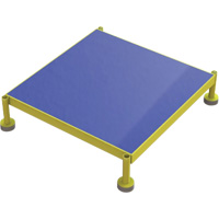Adjustable Height One-Step Work Platform, 24" W x 24" D, 800 lbs. Capacity, All-Welded Superchem Industries