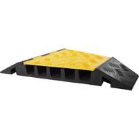 Powerhouse Heavy-Duty Right Turn Cable Protector, 5 Channels, 12" L x 19.75" W x 2.25" H Superchem Industries