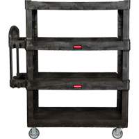 Chariot utilitaire robuste et ergonomique, 4 tiers, 24-1/4" x 62-2/5" x 54-1/10", Capacit&eacute; 700 lb Superchem Industries