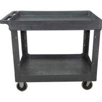 Utility Service Cart, 2 Tiers, 24-5/8" x 32-1/2" x 40", 550 lbs. Capacity Superchem Industries