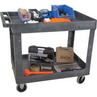 Utility Service Cart, 2 Tiers, 24-5/8" x 32-1/2" x 40", 550 lbs. Capacity Superchem Industries