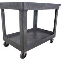 Utility Service Cart, 2 Tiers, 24-5/8" x 32-1/2" x 40", 550 lbs. Capacity Superchem Industries