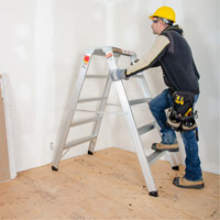 Portable Work-Stand Saw Horse, Aluminum Frame, 12-1/4" D x 56" H Superchem Industries