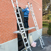 Telescoping Work Plank, 204" W x 12" D, 250 lbs. Capacity, Knocked Down Superchem Industries