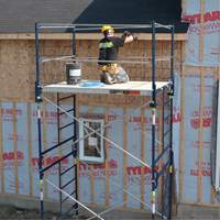 Tour d'&eacute;chafaudage compl&egrave;te avec roulettes, 69-1/2" p x 178" h Superchem Industries