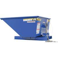 Low Profile D-Style Self Dumping Hopper, Steel, 1/4 cu.yd., Blue Superchem Industries