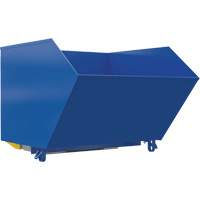 Heavy-Duty H-Style Bump & Dump Hopper, Steel, 1-1/2 cu.yd., Blue Superchem Industries