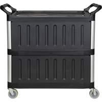 Utility Cart, 3 Tiers, 19-3/4" x 37-1/2" x 40-1/4", 250 lbs. Capacity Superchem Industries