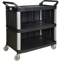 Utility Cart, 3 Tiers, 19-3/4" x 37-1/2" x 40-1/4", 250 lbs. Capacity Superchem Industries