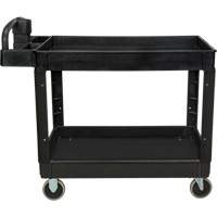Utility Cart, 2 Tiers, 25-5/8" x 33-1/2" x 43-3/4", 550 lbs. Capacity Superchem Industries