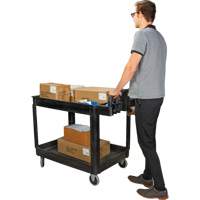 Utility Cart, 2 Tiers, 25-5/8" x 33-1/2" x 43-3/4", 550 lbs. Capacity Superchem Industries
