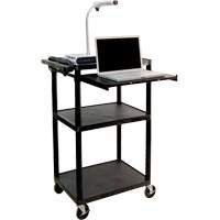 Chariot utilitaire &eacute;lectrique, 3 tiers, 24" x 42" x 18", Capacit&eacute; 300 lb Superchem Industries