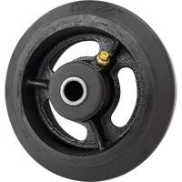 Mold-On Rubber Wheel, 5'' (127 mm) Dia. x 1-1/2" (38 mm) W, 400 lbs. (181 kg.) Capacity Superchem Industries