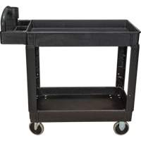 Utility Cart, 2 Tiers, 17-1/8" x 33-1/2" x 37-5/8", 550 lbs. Capacity Superchem Industries