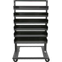 Single-Sided Heavy Duty A-Frame Cart with 6 Trays, 38" x 25" x 63", 2500 lbs. Capacity Superchem Industries