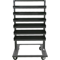 Single-Sided Heavy Duty A-Frame Cart with 6 Lipped Trays, 38" x 25" x 63", 2500 lbs. Capacity Superchem Industries