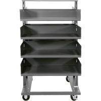 Double-Sided Heavy Duty A-Frame Cart with 8 Large Trays, 38" x 30" x 63", 2500 lbs. Capacity Superchem Industries