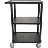 Chariot utilitaire avec tablette plate, 3 tiers, 18-1/8" x 37-3/8" x 27-3/4", Capacit&eacute; 330 lb Superchem Industries