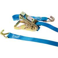 Ratchet Strap, J-Hook, 1" W x 13' L, 167 lbs. (76 kg) Working Load Limit Superchem Industries