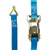 Ratchet Strap, J-Hook, 1" W x 13' L, 167 lbs. (76 kg) Working Load Limit Superchem Industries