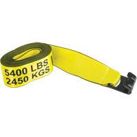 Tendeur d'arrimage logistique, Crochet plat, 4" , 30' , Charge d'utilisation max. 5400 lb (2449 kg) Superchem Industries