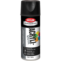 Industrial Acryli-Quik Lacquer, Black, Ultra-Flat, 12 oz., Aerosol Can Superchem Industries