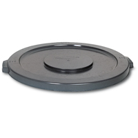 Round Brute&reg; Tops, Flat Lid, Plastic/Polyethylene, Fits Container Size: 15-5/8" Dia. Superchem Industries