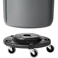 Brute&reg; Dolly, Polyethylene, Black, Fits: 20 - 55 US Gal. Superchem Industries