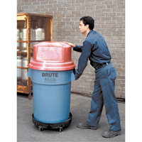 Waste Container Dolly, Polyethylene, Black Superchem Industries