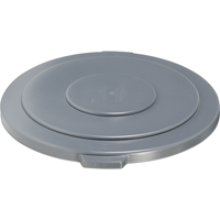 Round Brute&reg; Tops, Flat Lid, Plastic/Polyethylene, Fits Container Size: 26-1/2" Dia. Superchem Industries