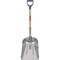 #8 Grain Scoop Shovel, Wood, Aluminum Blade, D-Grip Handle, 29" Length Superchem Industries