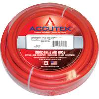 Red EPDM Industrial Air Hose Assembly, Air, Rubber, 1/2" dia. x 50', 200 psi, 1/2 NPT Superchem Industries